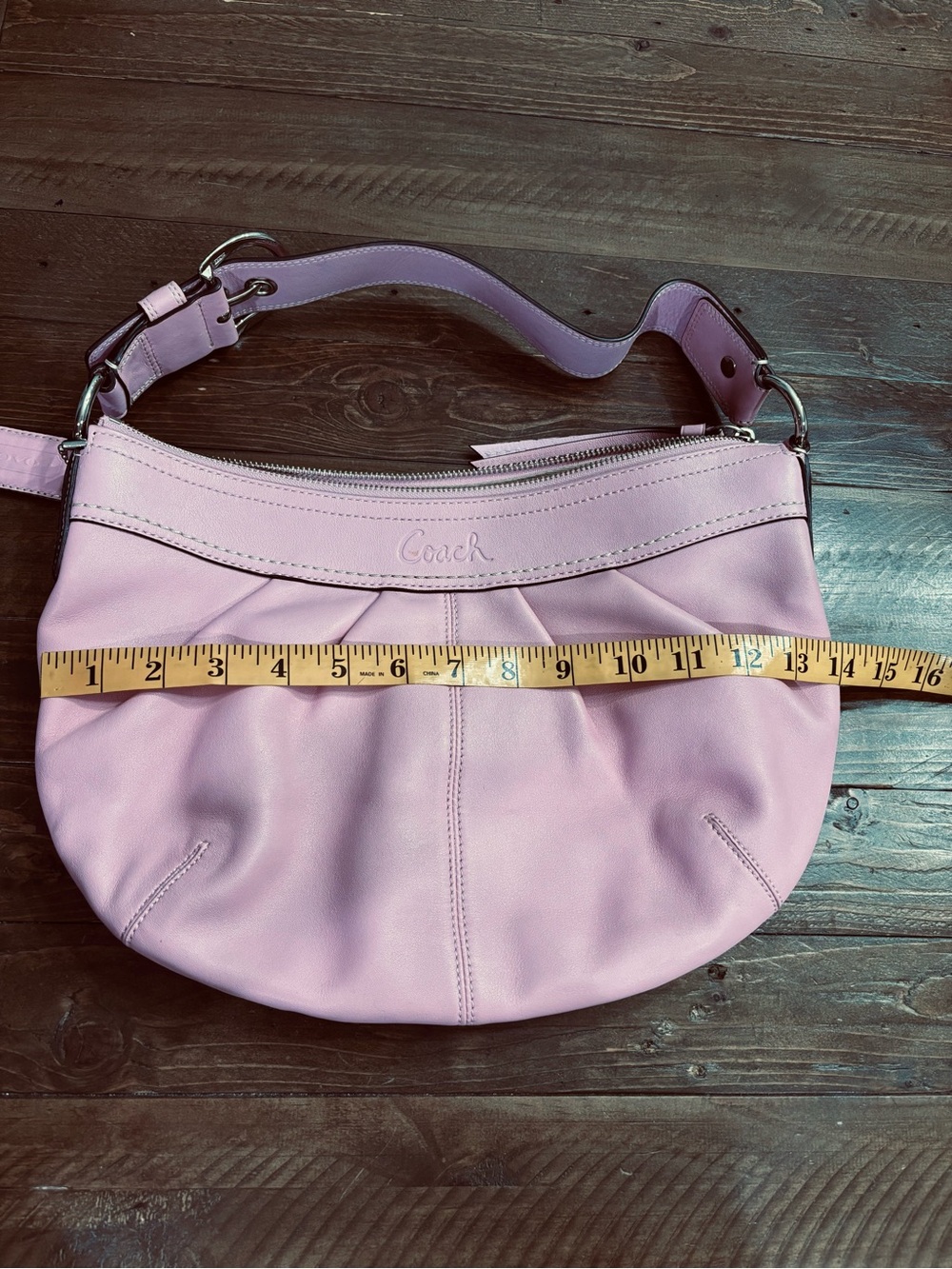 Coach SoHo Pleated Pink Hobo Shoulder Bag - Picture 12 of 15